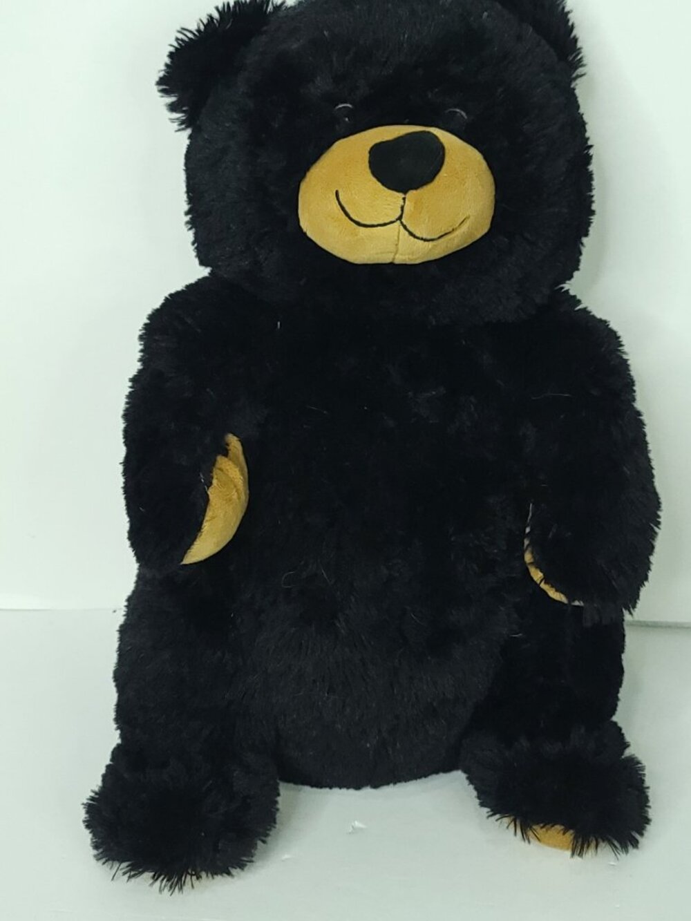 Kellytoy Black Bear Lovey Grizzly Rattle Plush Soft Stuffed Animal Sewn Eyes 17”